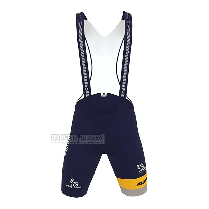 2022 Cycling Jersey Novo Nordisk Deep Blue Yellow Short Sleeve and Bib Short